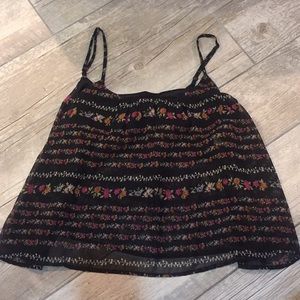 Floral Crop Tank Top